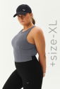 Kadın Gri Bisiklet Yaka Toparlayıcı Destekli Spor ve Günlük Destekli Crop Top Body Bra 9209 - 2