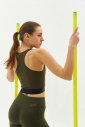 Kadın Haki Bisiklet Yaka Toparlayıcı Destekli Spor ve Günlük Destekli Crop Top Body Bra | 9209 - 10