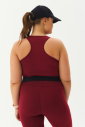 Kadın Kırmızı Bisiklet Yaka Toparlayıcı Destekli Spor ve Günlük Destekli Crop Top Body Bra | 9209 - 8