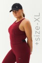 Kadın Kırmızı Bisiklet Yaka Toparlayıcı Destekli Spor ve Günlük Destekli Crop Top Body Bra | 9209 - 9