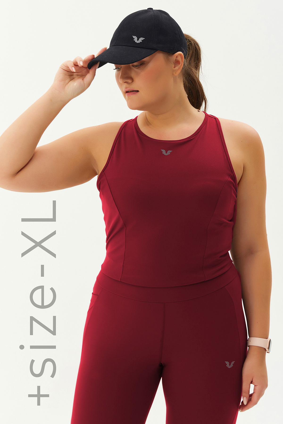 Kadın Kırmızı Bisiklet Yaka Toparlayıcı Destekli Spor ve Günlük Destekli Crop Top Body Bra | 9209 - BİLCEE (1)