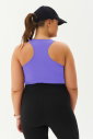 Kadın Mor Bisiklet Yaka Toparlayıcı Destekli Spor ve Günlük Destekli Crop Top Body Bra | 9209 - 10