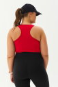 Kadın Kırmızı Bisiklet Yaka Toparlayıcı Destekli Spor ve Günlük Destekli Crop Top Body Bra | 9209 - 8