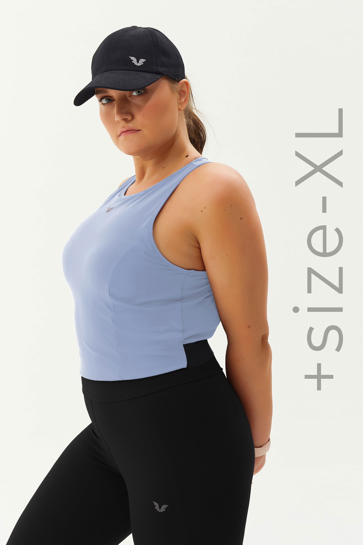 Kadın Mavi Bisiklet Yaka Toparlayıcı Destekli Spor ve Günlük Destekli Crop Top Body Bra | 9209 - BİLCEE (1)