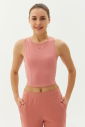 Kadın Pudra Bisiklet Yaka Toparlayıcı Spor ve Günlük Destekli Crop Top Body Bra | 9209 - 11