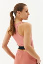 Kadın Pudra Bisiklet Yaka Toparlayıcı Spor ve Günlük Destekli Crop Top Body Bra | 9209 - 9