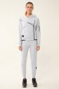 Kadın Fermuarlı Kapüşonlu Kol Cepli Açık Gri Eşofman Takımı | 1523 - 1
