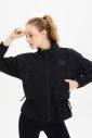 Kadın Siyah Fashıon Spor ve Günlük Fermuarlı Eşofman Üstü Retro Ceket 0737 - 1