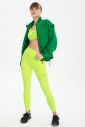Kadın Yeşil Fashıon Spor ve Günlük Fermuarlı Eşofman Üstü Retro Ceket | 0737 - 21