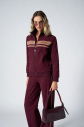 Kadın Bordo Fashion Yumuşak Dokulu Şeritli Eşofman Takımı | 4565 - 3