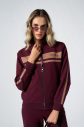 Kadın Bordo Fashion Yumuşak Dokulu Şeritli Eşofman Takımı | 4565 - 4