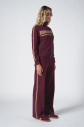 Kadın Bordo Fashion Yumuşak Dokulu Şeritli Eşofman Takımı | 4565 - 9
