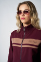 Kadın Bordo Fashion Yumuşak Dokulu Şeritli Eşofman Takımı | 4565 - 12