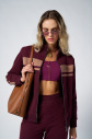 Kadın Bordo Fashion Yumuşak Dokulu Şeritli Eşofman Takımı | 4565 - 19