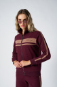Kadın Bordo Fashion Yumuşak Dokulu Şeritli Eşofman Takımı | 4565 - 21