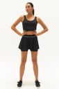 Kadın Siyah Fitness-Antrenman Spor Fashion Crop Top Toparlayıcı Bra Sporcu Sütyeni Büstiyer | 0604 - 14