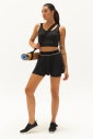 Kadın Siyah Fitness-Antrenman Spor Fashion Crop Top Toparlayıcı Bra Sporcu Sütyeni Büstiyer | 0604 - 12