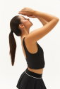 Kadın Siyah Fitness-Antrenman Spor Fashion Crop Top Toparlayıcı Bra Sporcu Sütyeni Büstiyer | 0604 - 9