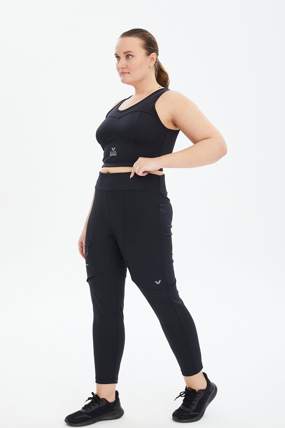 Kadın Siyah Fitness-Antrenman Spor Fashion Crop Top Toparlayıcı Bra Sporcu Sütyeni Büstiyer 0604 - 20