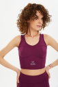 Kadın Mürdüm Fitness-Antrenman Spor Fashion Crop Top Toparlayıcı Bra Sporcu Sütyeni Büstiyer | 0604 - 9