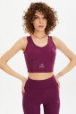 Kadın Mürdüm Fitness-Antrenman Spor Fashion Crop Top Toparlayıcı Bra Sporcu Sütyeni Büstiyer | 0604 - 12
