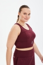 Kadın Bordo Fitness-Antrenman Spor Fashion Crop Top Toparlayıcı Bra Sporcu Sütyeni Büstiyer | 0604 - 12