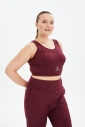 Kadın Bordo Fitness-Antrenman Spor Fashion Crop Top Toparlayıcı Bra Sporcu Sütyeni Büstiyer | 0604 - 13