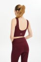 Kadın Bordo Fitness-Antrenman Spor Fashion Crop Top Toparlayıcı Bra Sporcu Sütyeni Büstiyer | 0604 - 3
