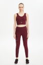 Kadın Bordo Fitness-Antrenman Spor Fashion Crop Top Toparlayıcı Bra Sporcu Sütyeni Büstiyer | 0604 - 5