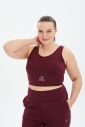 Kadın Bordo Fitness-Antrenman Spor Fashion Crop Top Toparlayıcı Bra Sporcu Sütyeni Büstiyer | 0604 - 11