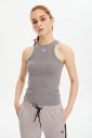 Kadın Gri Fitness Sporcu Atleti 0147 - 1