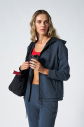Kadın Füme Fashion Yumuşak Dokulu Fırçalı Kapüşonlu Eşofman Takım 4037 - 10