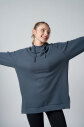  Kadın Füme Fırçalı Yumuşak Dokulu Kapişonlu Uzun Boy Owersize Sweatshırt |4785 - 5