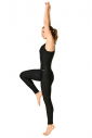 Kadın Siyah Göğüs Petli Spor Tulum | 8679 - 2