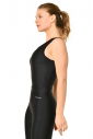 Kadın Siyah Göğüs Petli Spor Tulum | 8679 - 3