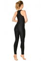 Kadın Siyah Göğüs Petli Spor Tulum | 8679 - 6