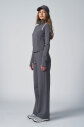  Kadın Gri Crop Ceketli Palazzo Pantolonlu Eşofman Takım| 4560 - 3