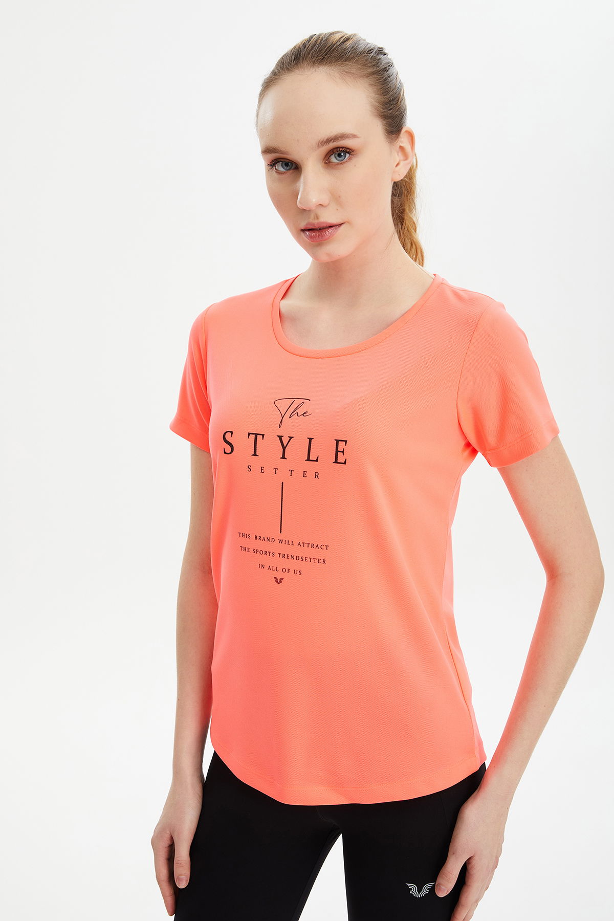 Kadın Cosmo Hızlı Kuruyan Hafif Antrenman Baskılı Tişört | 0812 - BİLCEE