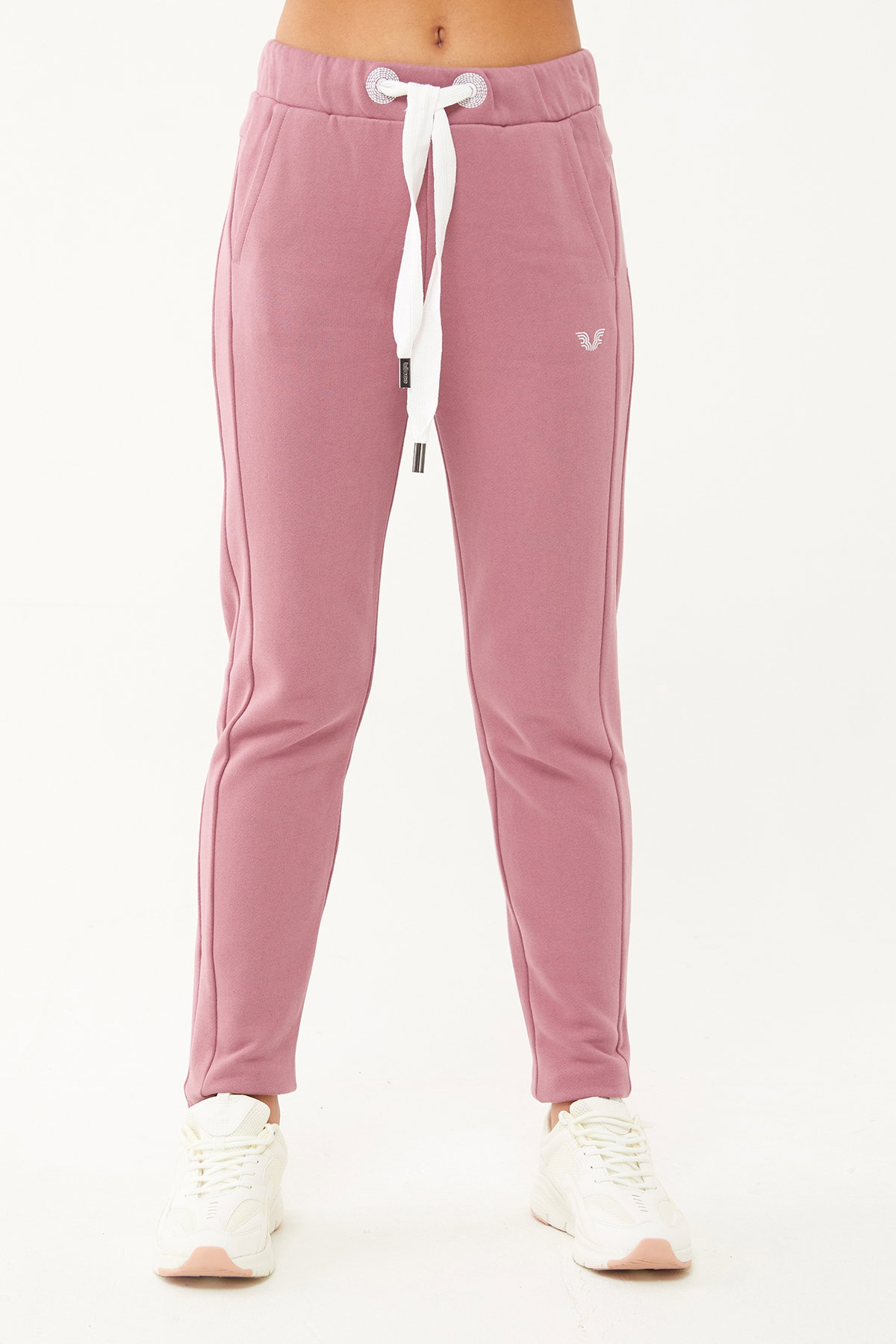 Kadın Pudra Polarlı Organik Pamuklu Spor Eşofman Altı | 0668 - BİLCEE (1)