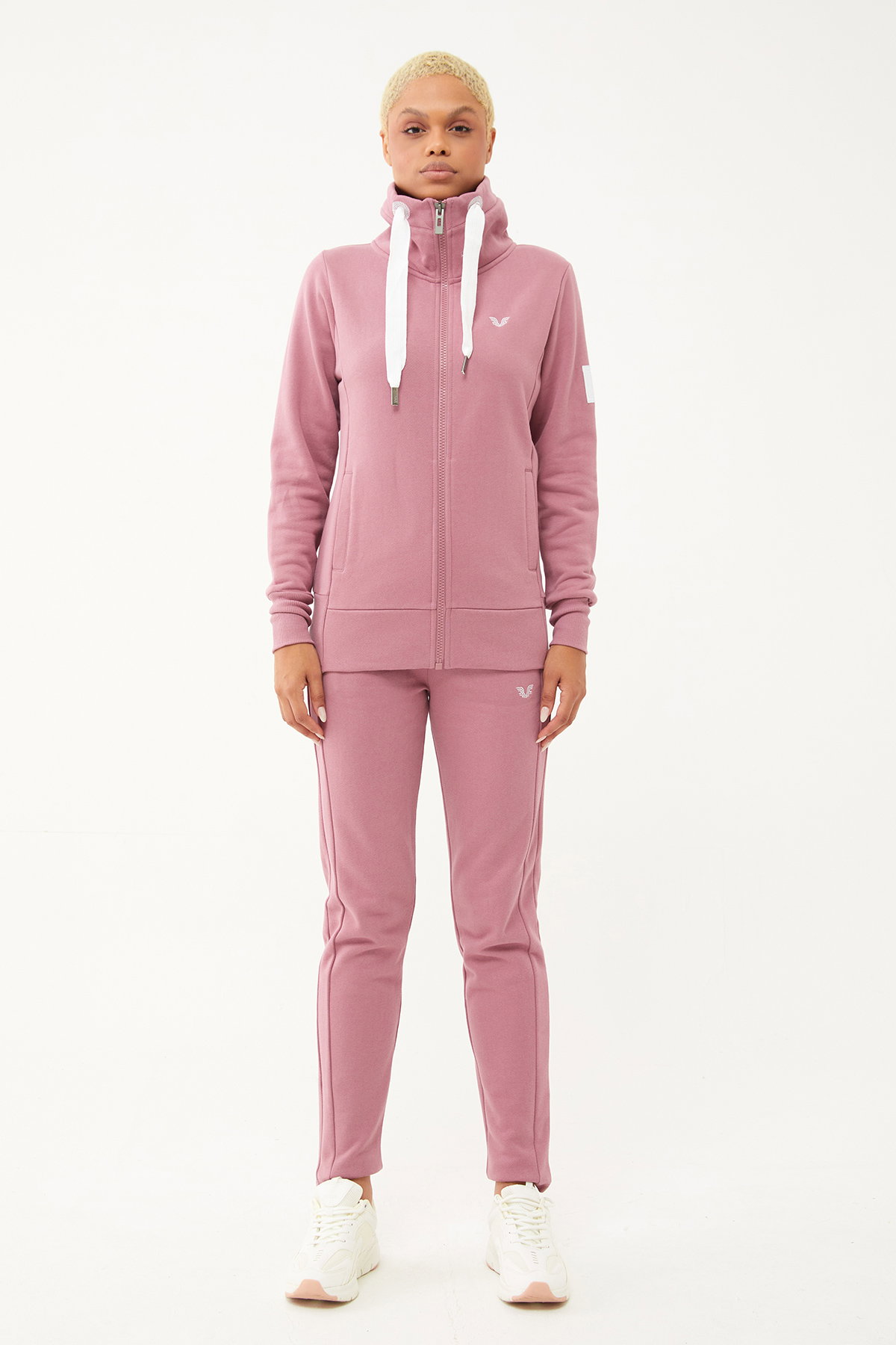 Kadın Pudra Polarlı Organik Pamuklu Spor Eşofman Altı | 0668 - BİLCEE