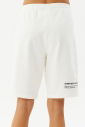 Beyaz Kadın Baskı Detaylı %100 Pamuk Cepli Kısa Günlük Ve Spor Kapri Şort 0103 - 6