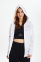Kadın Beyaz Kapüşonlu Dokuma Antrenman Ceket 0724 - 4
