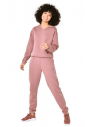 Pembe Kadın Kapüşonlu Spor Alt Üst Eşofman Takımı 8404 - 8