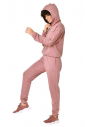 Pembe Kadın Kapüşonlu Spor Alt Üst Eşofman Takımı 8404 - 2