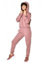 Pembe Kadın Kapüşonlu Spor Alt Üst Eşofman Takımı 8404 - 5