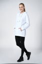 Beyaz Kadın Kapüşonlu Kanguru Cepli Pamuklu Spor Düz Sweatshirt | 8785 - 2