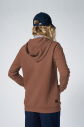 Kadın Toprak Kapüşonlu Kanguru Cepli Pamuklu Spor Düz Sweatshirt | 8785 - 3