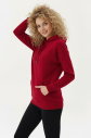 Kadın Bordo Kapüşonlu Kanguru Cepli Pamuklu Spor Düz Sweatshirt | 8785 - 2