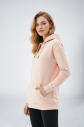 Kadın Yavruağzı Kapüşonlu Kanguru Cepli Pamuklu Spor Düz Sweatshirt | 8785 - 3