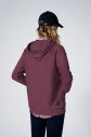 Kadın Koyu Pembe Kapüşonlu Kanguru Cepli Pamuklu Spor Düz Sweatshirt | 8785 - 2